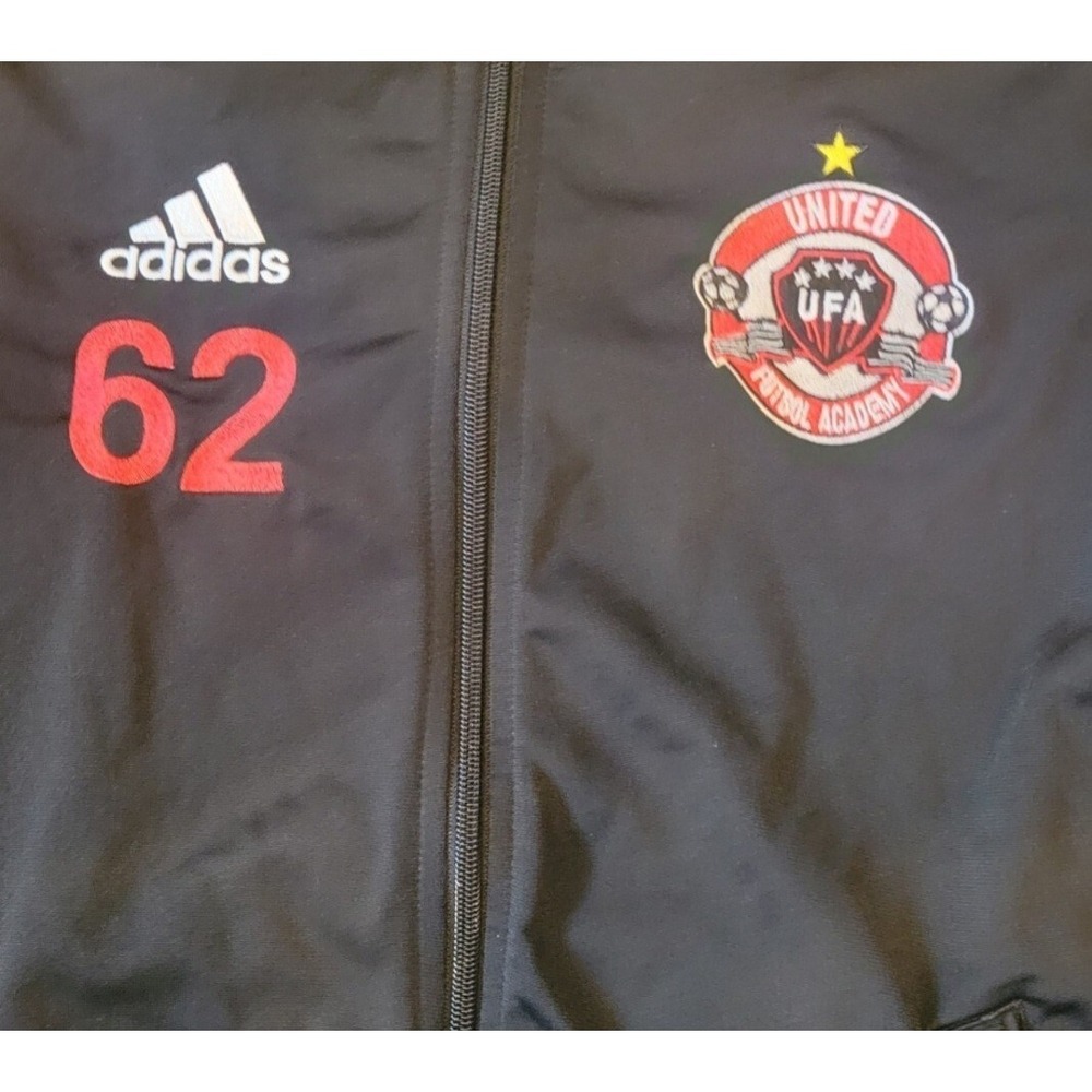 Adidas United Futbol Academy UFA Soccer Track Jacket Black Youth Large 62